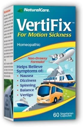 Naturalcare Vertifix for Motion Sickness, 60 Vegetarian Capsules by NaturalCare