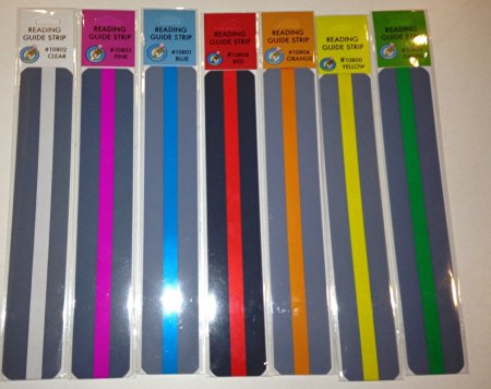 Guided Reading Strips Asst. Set of 7 (Colored Overlays)
