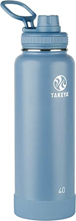 Takeya Actives Insulated Water Bottle with Spout Lid, 40 Ounce, Bluestone