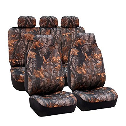 FH Group Universal Fit Full Set Car Seat Cover, (Hunting Camouflage) (Airbag compatible and Split Bench, Fit Most Car, Truck, Suv, or Van, FH-FB111115)