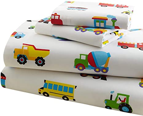 Sheet Set Trucks Tractors Cars Scooters Police Cars Airplanes Red Yellow Green Blue New # Truck (Full)