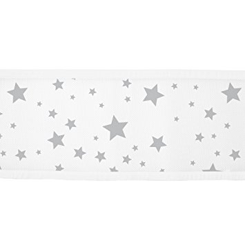 Breathable Mesh Crib Liner, Starlight White and Gray
