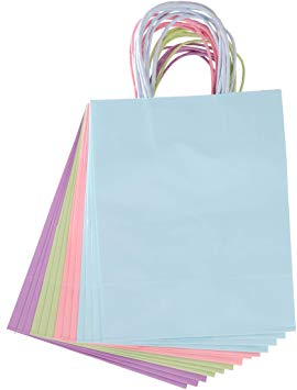Darice 30071299 Medium Gift Bag: Pastel, 8 x 10 inches, 13 Pieces, Assorted