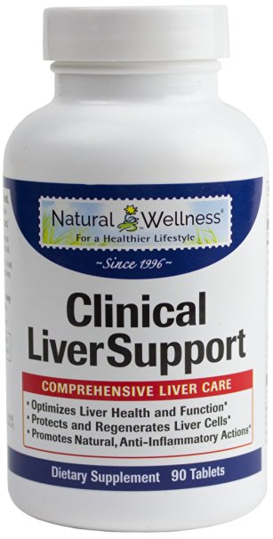 Natural Wellness Clinical Liver Support -90 vcaps - 12 Natural Supplements in 1 Bottle to Address All Your Liver Needs