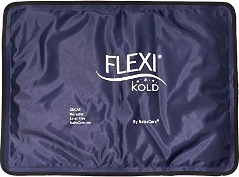 FlexiKold Gel Ice Pack (Standard Large: 10.5" x 14.5") - Reusable Ice Pack for Injuries (Cold Pack Compress to aid Back Injuries, Pain Relief for Shoulder, Ankle, Neck, Hip, Elbow, Wrist) - 6300-COLD