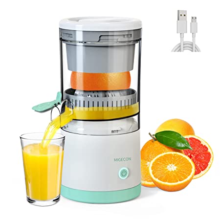 Citrus Juicer, Electric Orange Squeezer with Powerful Motor and USB Charging Cable, Juicer Extractor , Lime Juicer, Suitable for Orange, Citrus, Apple, Grapefruit and Pear.