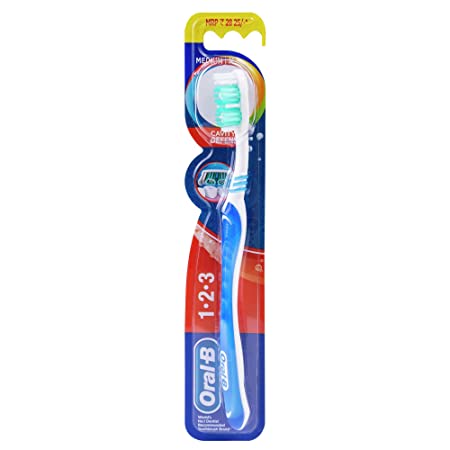 Oral-B Cavity Defense 1 2 3 Medium Toothbrush - [ Pack of 1]