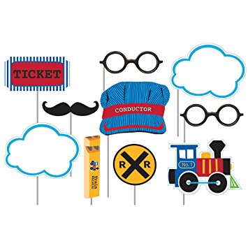 10-Piece Photo Booth Prop Kit, All Aboard