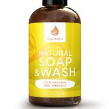 Perfect Natural Soap and Face Wash - 100 Natural - 98 Organic - Perfect for ALL Skin Types - An All Around Solution - No Harmful Chemicals - For Body Face and Hair - Foxbrim 8OZ