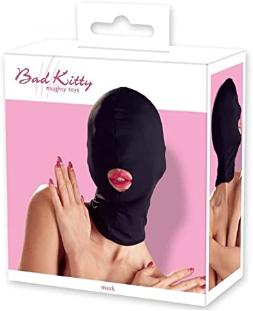 Bad Kitty Bondage Hood Mask Black