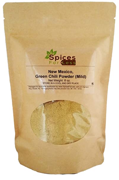 SFL Green Chili Powder, New Mexico (Mild) - Kosher Certified (8 oz)