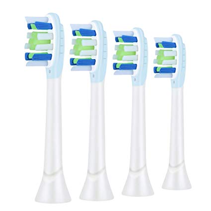 Replacement Brush Heads for Philips Sonicare ProtectiveClean 4300, Fit DiamondClean HealthyWhite and More Electric Toothbrush, AdaptiveClean Plaque Defence Head HX9044 by HSYTEK