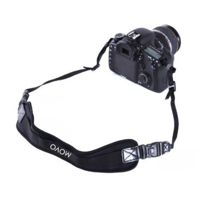 Movo Photo NS-2 Shock-Absorbing Padded Neoprene Camera Neck Strap with Quick Release