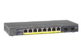 NETGEAR ProSAFE GS110TP 8-Port PoE Gigabit Smart Managed Switch with 2 Gigabit SFP Ports 45w GS110TP-200NAS