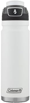 Coleman Switch AUTOSPOUT Insulated Stainless Steel Water Bottle, 24oz, White