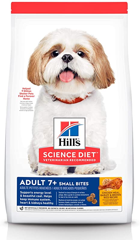 Hill's Science Diet Adult 7  Small Bites Chicken Meal, Barley & Brown Rice Recipe Dry Dog Food, 15 lb Bag