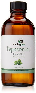 Morning Pep PEPPERMINT OIL 4 OZ Large Bottle 100  Pure And Natural Therapeutic Grade  Undiluted PREMIUM QUALITY Aromatherapy PEPPERMINT Essential oil 118 ML Happy with Your purchase or Your Money Back