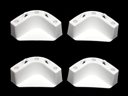 JSP White Boat Marine Cooler Mounting Kit for Yeti Igloo Engle Coleman (Set of 4)