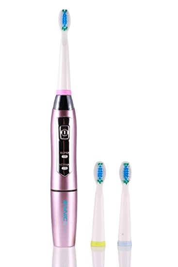 Sonicety Electric Toothbrush HI-910 Dream Pink (Value Pack Includes 3 Brushheads)