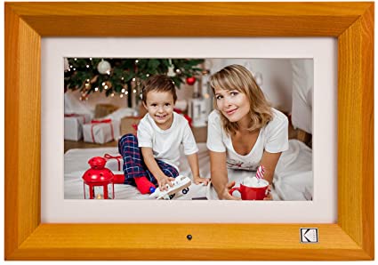 KODAK Wood Digital Picture Frame 10 inch 8GB Memory with Remote Control High Resolution Digital Photo Frame