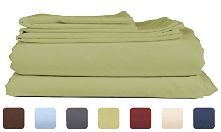 King Size Sheet Set - 4 Piece Set - Hotel Luxury Bed Sheets - Extra Soft - Deep Pockets - Easy Fit - Breathable & Cooling - Wrinkle Free - Comfy – Sage Green Bed Sheets - Kings Sheets 4 PC