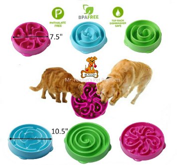Mr. Peanut's Interactive Maze Slow Feed Pet Bowl * Slow It Down! Eating Too Fast is the Number One Cause of Digestive Problems