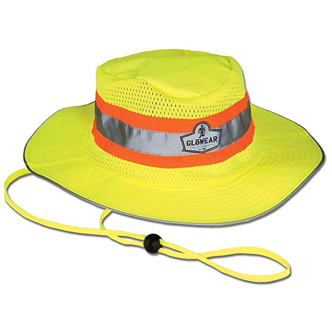 Ergodyne GloWear 8935 High-Visibility Ranger Hat, Small/Medium, Lime