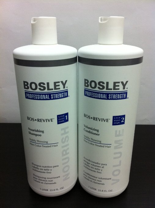 BOSLEY BOS REVIVE Shampoo and Conditioner Set Liter 338 oz Visible Thining Non Color Treated hair
