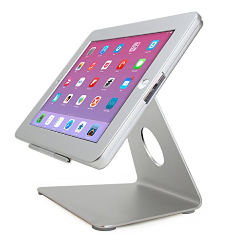 iPad Desktop Anti-Theft POS Stand Holder Enclosure with Lock & Key for Retail Kiosk iPad 2 3 4 5/air work with your iPad like iMac