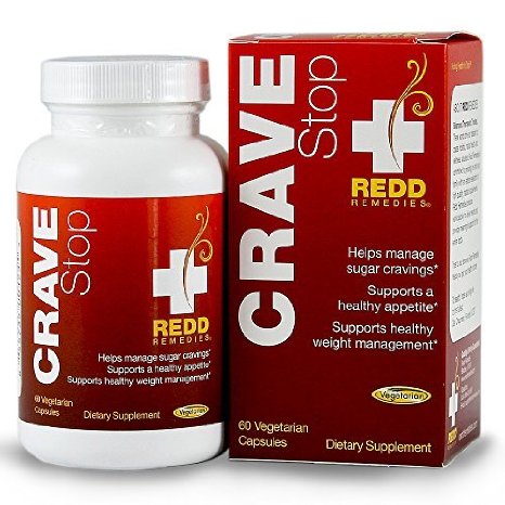 Redd Remedies Crave Stop - Helps Manage Sugar Cravings - Promotes Healthy Appetite - Supports Healthy Stress Response - 60 Vegetarian Capsules (FFP)