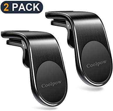 [ 2 Pack ] Magnetic Car Phone Mount Built-in 5 N52 Superstrong Magnets, Car Phone Mount Magnetic, Car Magnetic Phone Holder for iPhone 11 Pro Max/iPhone 11 Pro/iPhone 11/Samsung and Other Smartphone