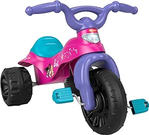 Fisher-Price Barbie Toddler Tricycle Tough Trike Toy Bike with Handlebar Grips & Storage for Preschool Kids Ages 2  Years​ (Amazon Exclusive)