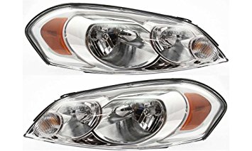 Evan-Fischer EVA13572055232 New Direct Fit Headlight Head Lamp Set of 2 Composite Clear Lens Halogen With Bulb(s) Driver and Passenger Side Replaces OE# 25958360, 25958359 and Partslink# GM2503261, GM2502261
