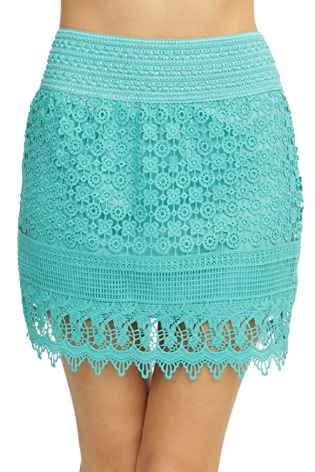 ToBeInStyle Women's Lace Knit Skirts