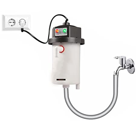 Campfire Spring Chef Prolix Instant Portable Water Heater Geyser 1Ltr. for Use Home Ice Scoop | Restaurant | Office | Labs | Clinics | Saloon | with Installation Kit (With MCB)