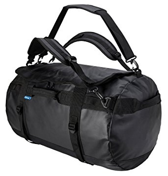 MIER 60L Gym Duffle Bag for Men Sports Duffel Gear Bag Convertible to Backpack, Black, Water Resistant