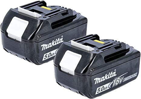 Makita Genuine BL1850B 18V 5.0Ah Battery Twin Pack for Makita DJR183Z, DJR185Z, DJV180Z, DJV181Z, DSS610Z, DSS611Z, DTD152Z, DTD154Z, DTM50Z, DTM51Z