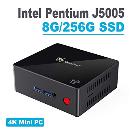 Mini PC, Beelink Gemini X55 Intel Pentium J5005 4M Cache, Up to2.8GHz,8G RAM 256G SSD, Windows 10 Mini Computer Support 4K 60FPS Play, Gigabit Ethernet, Dual-Band Wi-Fi, Bluetooth 4.0