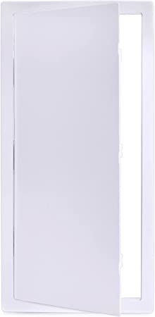 Suteck Plastic Access Panel for Drywall Ceiling 14 x 29 Inch Reinforced Plumbing Wall Access Doors Removable Hinged Whitel