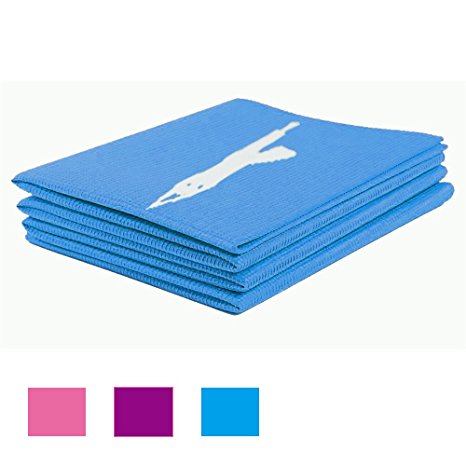 IVIM Folding Portable Non-slip Yoga Mat Exercise Mat for Travel, Free From Phthalates & Latex