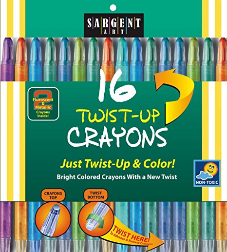 Sargent Art 55-0981 16-Count Twist-Up-Crayons