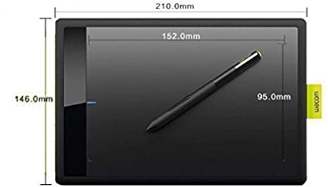 Wacom Bamboo One CTL471 Drawing Pen Small Tablet for Windows and Mac including Black Standard Nibs