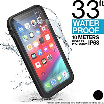 Catalyst iPhone Xs Waterproof Case with Lanyard, Shock Proof Drop Proof Military Grade Quality for Hiking, Swimming, Adventure, Beach, Kayaking, for iPhone Xs ONLY - Retail Packaging - Stealth Black