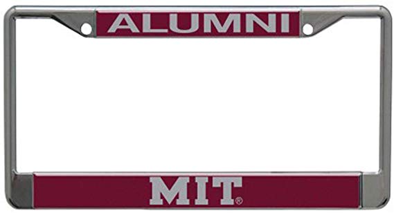 WinCraft Massachusetts Institute of Technology MIT Alumni Premium License Plate Frame, Metal with Inlaid Acrylic