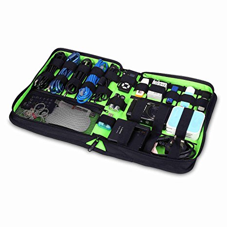 UBORSE Waterproof Travel Cable Organizer Electronics Accessories Cases with Handle for Various USB, Phone, Charge and Cable