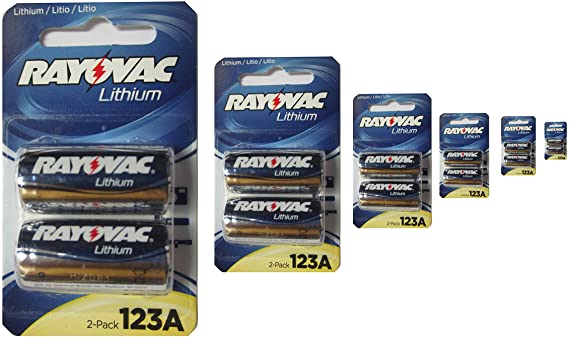 Rayovac Lithium Metal Batteries 123A (6 Pack of 2)