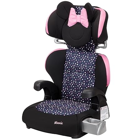 Disney Baby Pronto! Belt-Positioning Booster Car Seat, Belt-Positioning Booster: 40–100 pounds, Minnie Dot Party