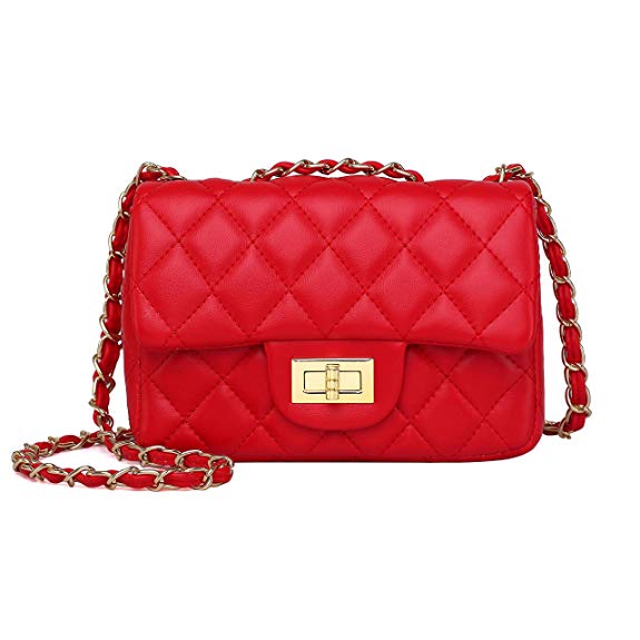 Volcanic Rock Women Quilted Crossbody Bag Girls Side Purse and Shoulder Handbags Designer Clutch with Chain