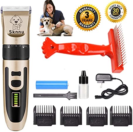 Dog Clippers Quiet Cordless Rechargeable Dog Clippers Professional Pet Clippers Rechargeable Dog Clippers Low Noise Dog Machine Cutting Hair Dog Shaver Clippers Low Noise Dog Clippers for Small Dogs