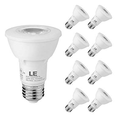 LE 8 Pack PAR20 LED Bulb, 7W Dimmable Flood Light Bulb, 50W Halogen Bulbs Equivalent, 540lm, 5000K Daylight White, 40° Beam Angle Spotlight, E26 Medium Base Recessed Lights, UL&Energy Star Certified